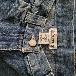 Blue Jean White Cotton Skirt